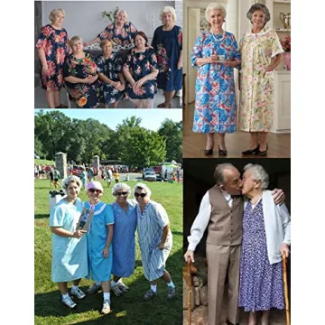 Ekouaer Women's Floral Nightgown with Pockets, Large