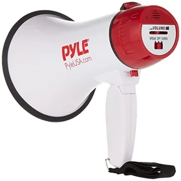 Pyle Megaphone - 20 Watts Bullhorn with Siren & 400 Yard Range