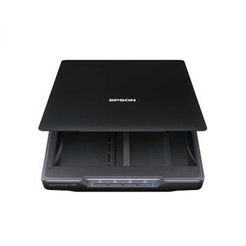 Epson Perfection V39 Color Photo & Document Scanner with Scan-To-Cloud & 4800 Optical Resolution, Bl...