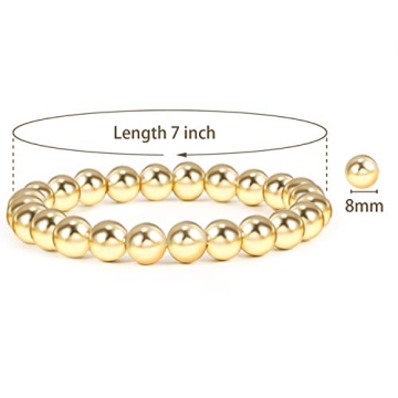 Elegant Badu Gold Bead Bracelet for Women - Glamorous & Stackable