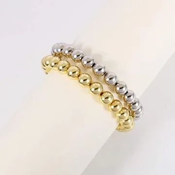 Elegant Badu Gold Bead Bracelet for Women - Glamorous & Stackable