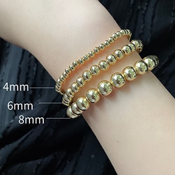 Elegant Badu Gold Bead Bracelet for Women - Glamorous & Stackable