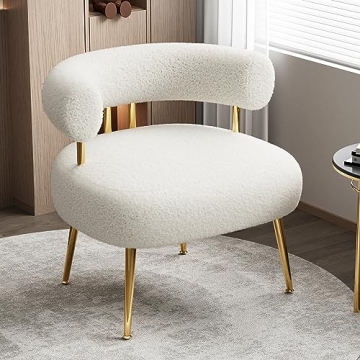SEYNAR Mid Century Sherpa Accent Chair for Small Spaces