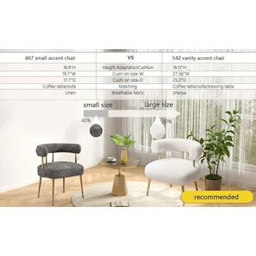 SEYNAR Mid Century Sherpa Accent Chair for Small Spaces