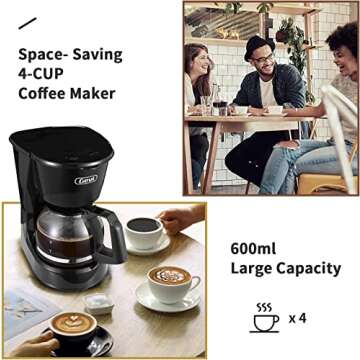 Compact Gevi 4 Cups Coffee Maker for Delicious Brews