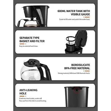 Compact Gevi 4 Cups Coffee Maker for Delicious Brews