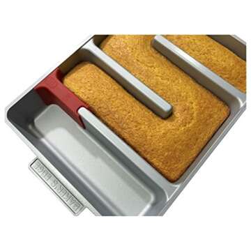 Baker's Edge Brownie Pan Complete Set (Includes Lid & Wedge) The Original All Edges Brownie Pan for ...