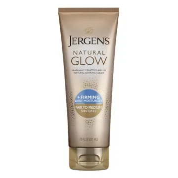 Jergens Natural Glow +Firming Self Tanner Body Lotion 7.5 Fl Oz - Sunless Tanning Moisturizer with C...