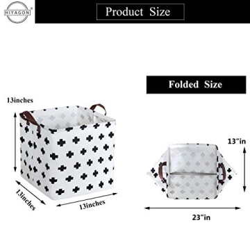 HIYAGON Square Storage Bins for Kids & Home Organization