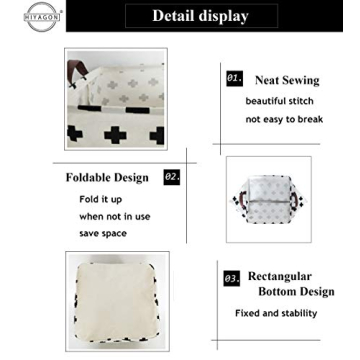 HIYAGON Square Storage Bins for Kids & Home Organization