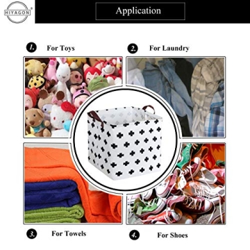 HIYAGON Square Storage Bins for Kids & Home Organization