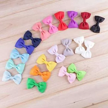 20 Pcs Baby Girl Grosgrain Hair Bows - Perfect for All Ages