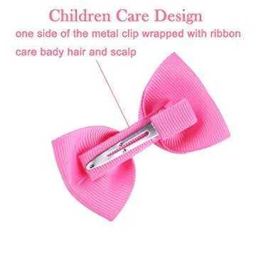 20 Pcs Baby Girl Grosgrain Hair Bows - Perfect for All Ages