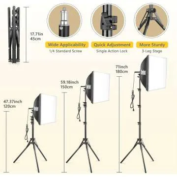 Professional Softbox Lighting Kit for Photography