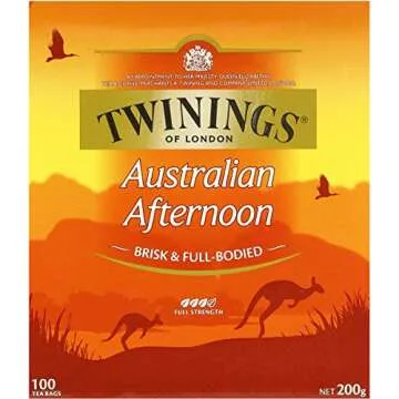 Twinings of London Australian Afternoon Tea - 100 Tea Bags - Full Bodied Black Tea Designed for Aust...