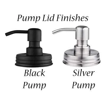 Renewed Decor Rustic Painted Mason Jar Soap Lotion Pump Dispenser - Modern Farmhouse Bathroom and kitchen Decor - Available in 20 colors - Shown in Sky Blue