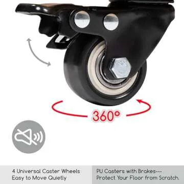 MEEDEN Art Supplies Storage Cart: 5-Tier Solid Beech Wood Utility Rolling Cart with 3 Drawers - Craft Orgnizer on 4 Wheels