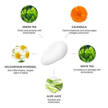 100% PURE Green Tea Cloud Natural Foam Facial Cleanser Daily Face Wash & Deep Hydration Pore Cleansing Makeup Remover for Women Men All Skin Types Even Sensitive, Vegan - 5.07 fl oz