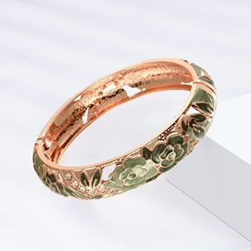 UJOY Vintage Cloisonne Cuff Bracelets for Elegant Style