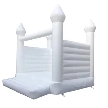 Elegant Inflatable White Jumper Castle for Celebrations
