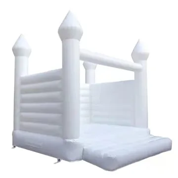 Elegant Inflatable White Jumper Castle for Celebrations