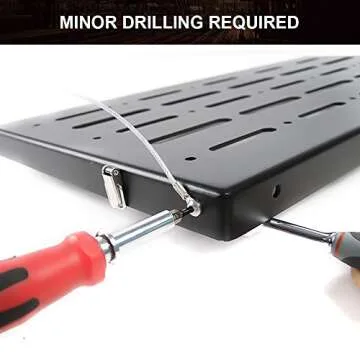 BORDAN Tailgate Table Rear Door Table Storage Cargo Shelf for 2007-2017 JK JKU 2/4 Door Support up to 80lb Steel Black Rear Foldable Back Shelf