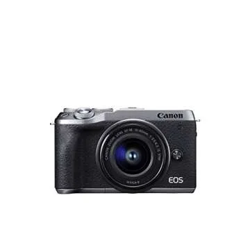 Canon EOS M6 Mark II Mirrorless Digital Compact Camera + EF-M 15-45mm F/3.5-6.3 is STM + EVF Kit, Silver