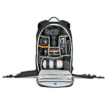 Lowepro ProTactic 450 AW II Black Pro Modular Backpack with All Weather Cover for Laptop Up to 15 Inch, Tablet, Canon/Sony Alpha/Nikon DSLR, Mirrorless CSC and DJI Mavic Drones LP37177-PWW, Black