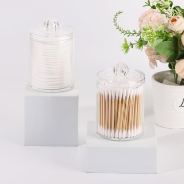 Tbestmax 4 Pack Qtip Holder for Bathroom Organization