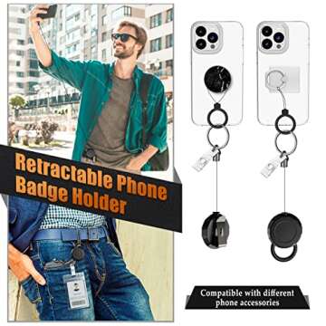 Kaptron Phone Lanyard Tether Set - Anti-Theft Phone Lanyard Tether with Phone Tether Tabs & Mini Phone Lanyard
