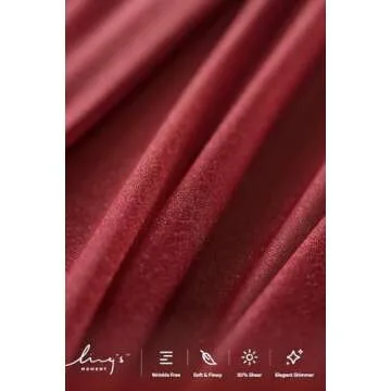 Ling's Moment 10Ft Burgundy Chiffon Like Table Runner with Silver Sparkle Wine Red Garnet Maroon Sheer for Wedding Reception Rustic Boho Wedding Party Bridal Shower Decor