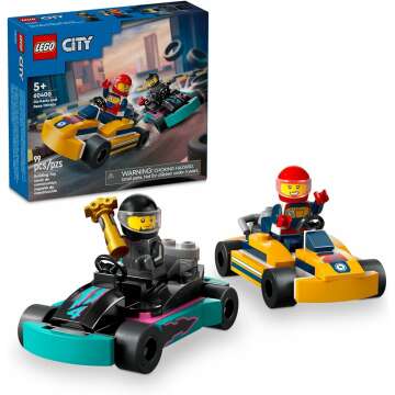 LEGO City Go-Karts Racing Toy Set for Kids 60400