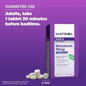 Natrol Advanced Sleep Melatonin 10mg for Restful Sleep