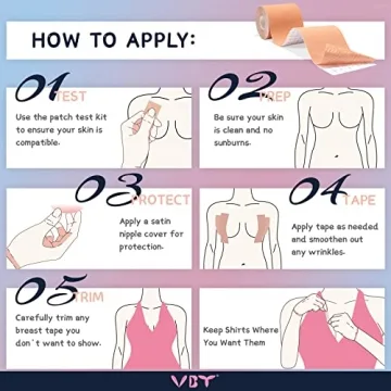 VBT Boob Tape for Instant Breast Lift, A-G Cup Friendly