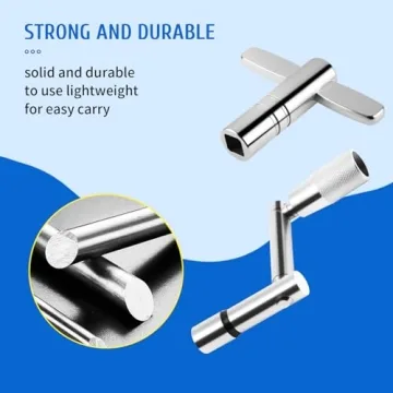 Drum Key Drill Bit Set of 4, 3 Standard Square Lug Drum Key and 1 Fast Rotary Drum Keys for Tuning Drums, Stainless Steels Drum Tuning Key