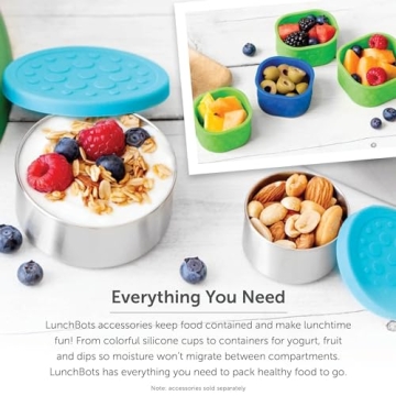 LunchBots Medium Trio II Snack Container for Healthy Meals