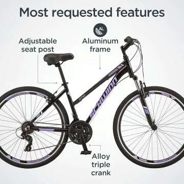 Schwinn GTX Comfort Adult Hybrid Bike, Men and Women, Dual Sport Bicycle, 700c Wheels, Step-Through or Step-Over Lightweight Aluminum Frame