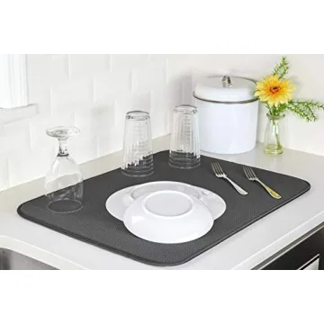 XL Microfiber Dish Drying Mat - Super Absorbent Kitchen Pad