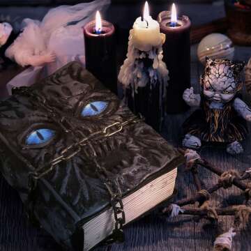 Spooky Indoor Halloween Magic Book Decor