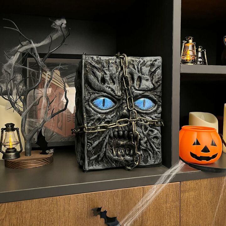 Spooky Indoor Halloween Magic Book Decor