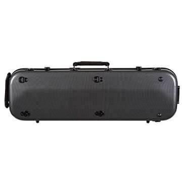 Tonareli Violin Oblong Fiberglass Case- Graphite Special Edition VNFO 1008 4/4