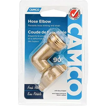 Camco 90-Degree Hose Elbow - Durable Brass Connection