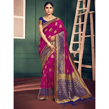 Stylish Elina Fashion Banarasi Silk Woven Saree for Women