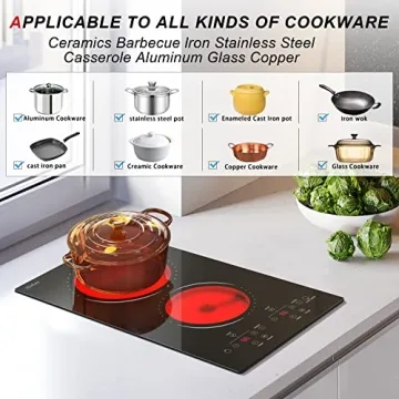 Hobsir 2 Burner Electric Cooktop, Compact & Efficient