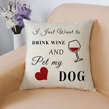 Dog Lover Gift for Women Funny Birthday Gift Throw Pillow Cover Pet Memorial Gifts for Dog Mom Pillowcase Animal Pet Dog Lover Gift Farmhouse Pillow Cover Dog Rescue Gift Pillow Case Home Decor Sofa