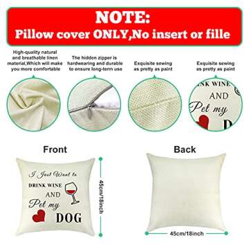 Dog Lover Gift for Women Funny Birthday Gift Throw Pillow Cover Pet Memorial Gifts for Dog Mom Pillowcase Animal Pet Dog Lover Gift Farmhouse Pillow Cover Dog Rescue Gift Pillow Case Home Decor Sofa