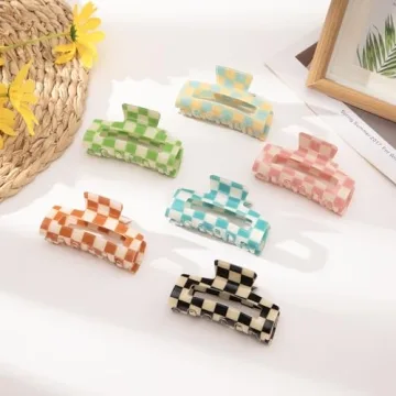 Paderison Checkered Hair Clips - Fun & Stylish Accessories
