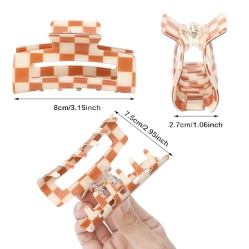 Paderison Checkered Hair Clips - Fun & Stylish Accessories