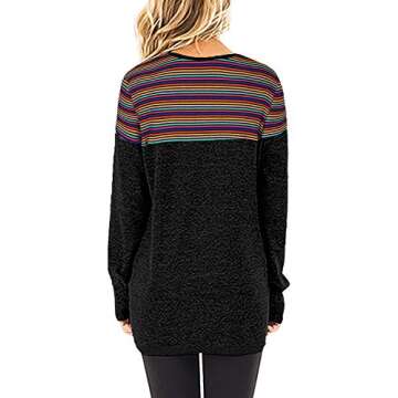 Round Neck Shirts for Women Twist Knotted Colorful Clothing 2020 Black XXL