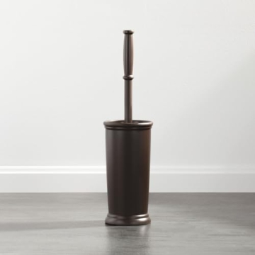 Stylish Bronze Toilet Brush Holder Set - Space-Saving 2 Pack